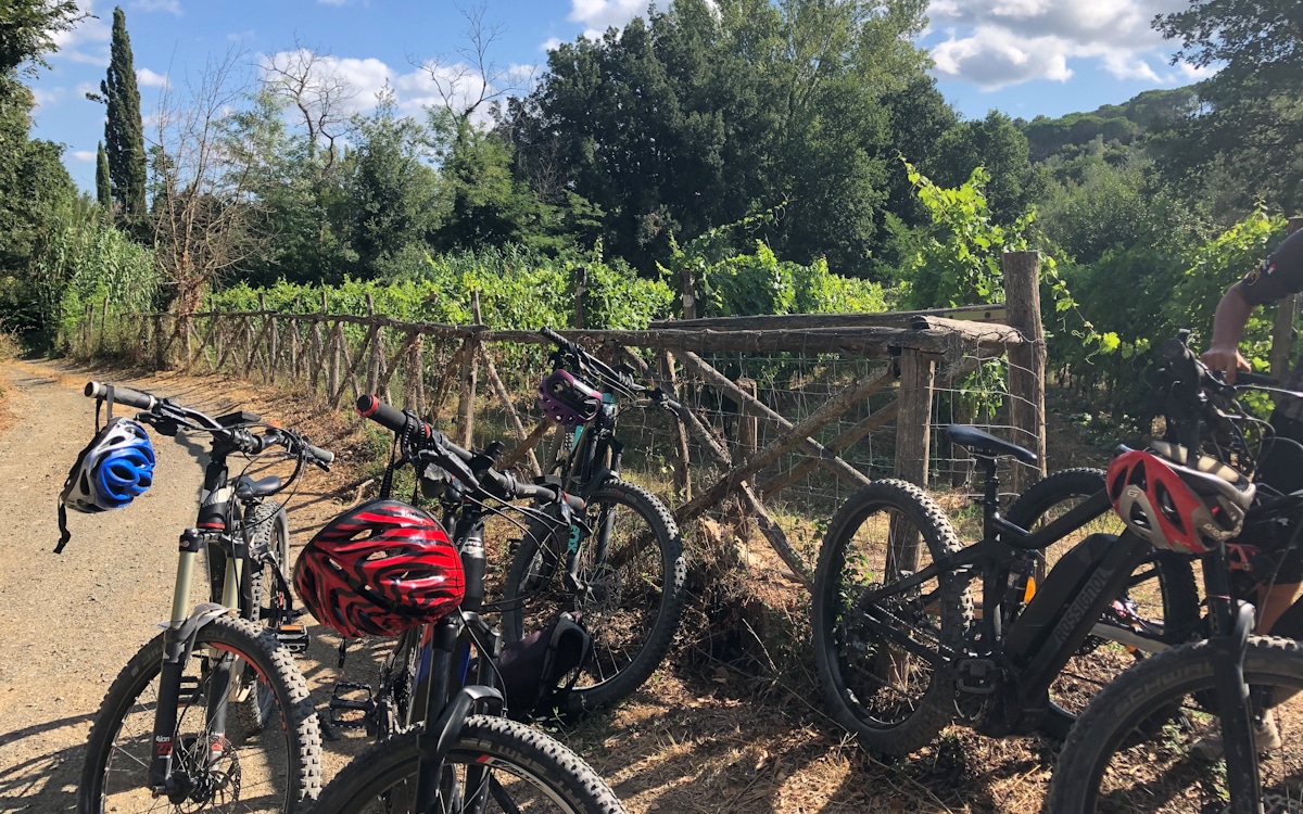 E-Bike-Tour-und-Weinprobe-in-Bolgheri-Tourstart-6 E-Bike-Tour-und-Weinprobe-in-Bolgheri-Tourstart-6